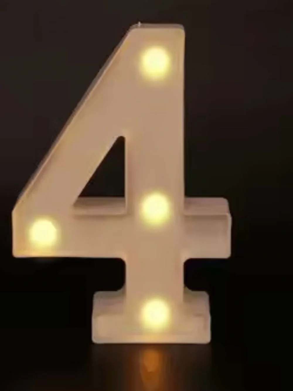 White Number 40 Marquee Lights - Party Decoration